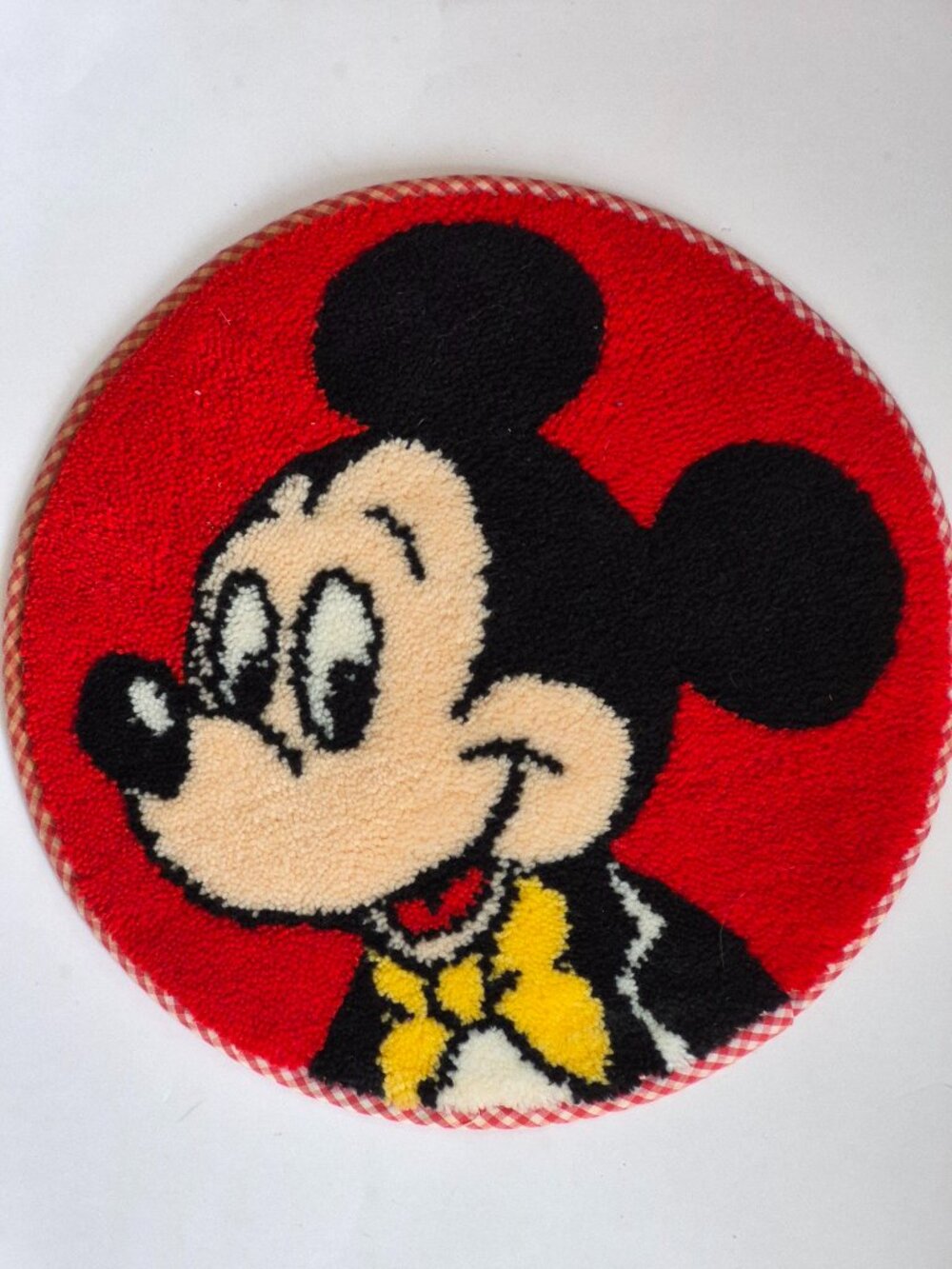 Vintage Tokyo Disneyland Mickey Mouse Chair Pad Rug Made in Japan 15”